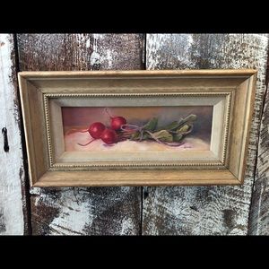 Original Oil painting of radishes